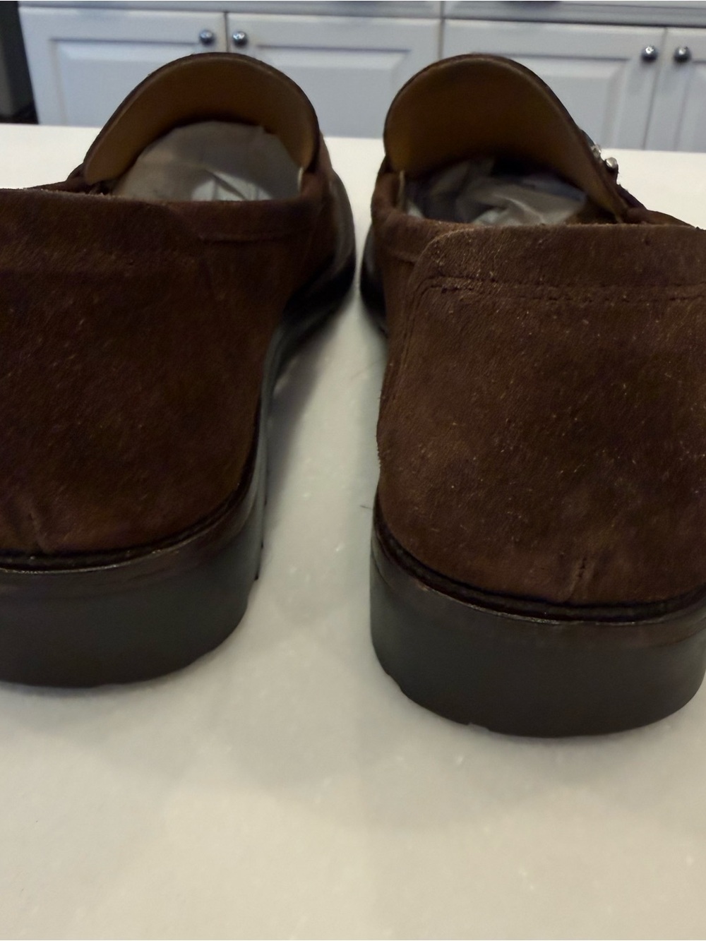 Ferragamo Men’s Brown Suede Gancini Bit Loafers Sz Mens 7 Wms 8.5 EUC - Picture 8 of 16